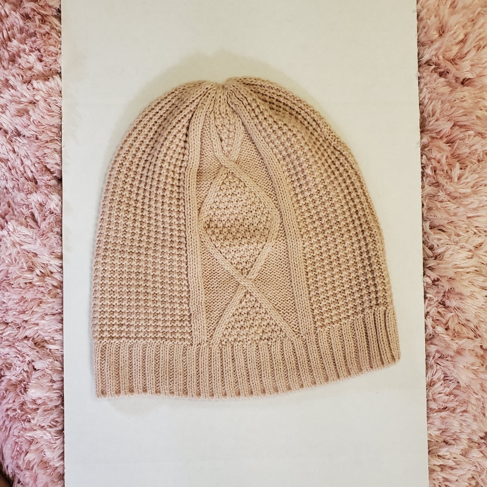 TJD cable knit beanie hat